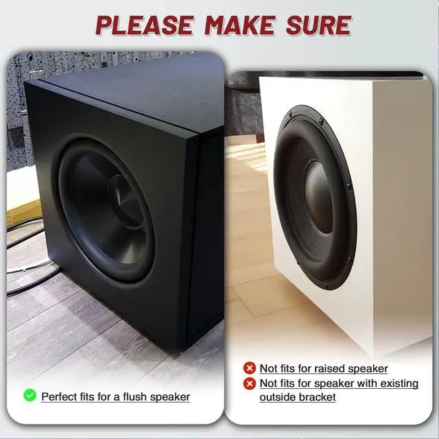 Alt view image 2 of 7 - 8" Speaker Grill Cover: Car Audio Speaker Grill Cover, Subwoofer Metal Mesh-Waffle Grill Cover Protector with Rubber Frame(Pack of 2)