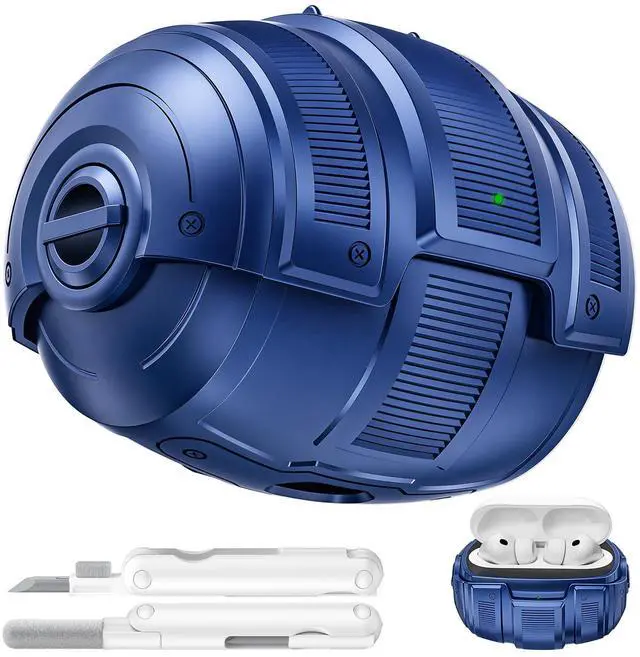 Main image of for AirPods Pro 3 Case 2025 (Navy Blue) | Unique Space Capsule Appearance, Rotating Opening Method;Helps Relieve Stress, Built-in Magnetic Locking, with Cleaning Kit