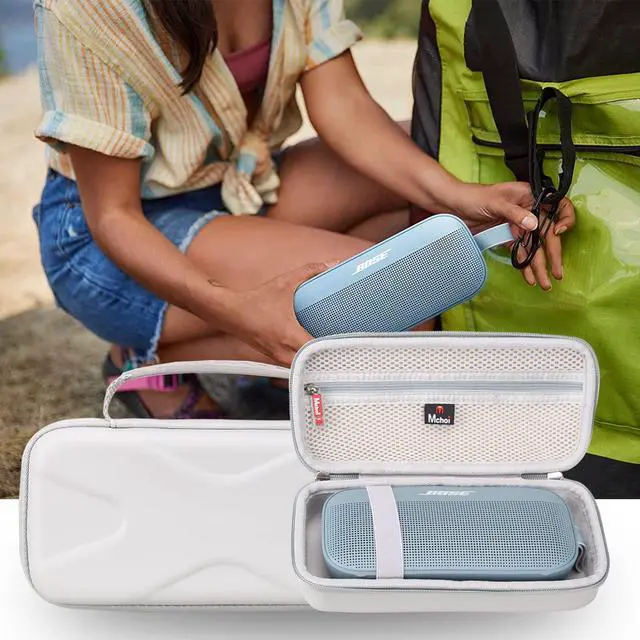 Alt view image 7 of 7 - Hard Carrying Case for Bose New SoundLink Flex 2nd Gen/Bose SoundLink Flex Bluetooth Portable Speaker, Case Only Gray