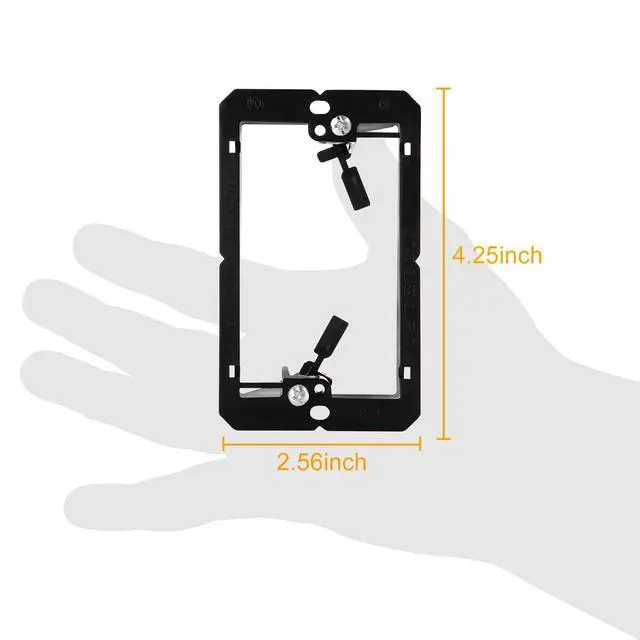 Alt view image 2 of 7 - 20 Pack Single Gang Low Voltage Mounting Bracket, Flush Mounting Wall Plate, Pass Through Wall Plates for Networking, HDMI, Coaxial Cables, Speaker Wires-Black