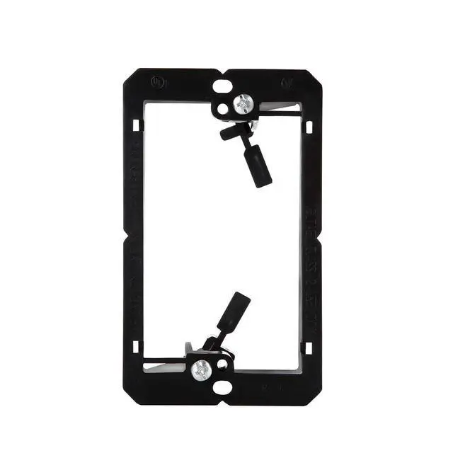 Alt view image 5 of 7 - 20 Pack Single Gang Low Voltage Mounting Bracket, Flush Mounting Wall Plate, Pass Through Wall Plates for Networking, HDMI, Coaxial Cables, Speaker Wires-Black