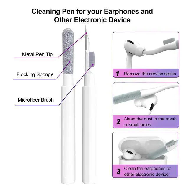 Alt view image 7 of 7 - for Airpods Pro 3 Case Clear,Cute Shell Girly Bow Tie Kawaii Ribbon Heart Pattern for Airpod Pro 3rd Generation Case Cover,Soft TPU with Bowknot Flower Heart Keychain&Cleaning Pen Women Girls