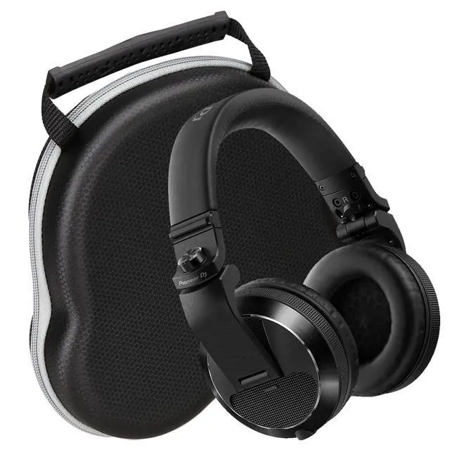 Alt view image 5 of 7 - Hard Shell Headphone Carrying Case Compatible with Pioneer DJ HDJ-X5, AirPods Max, SteelSeries Arctis Series - EVA Shockproof Protective Travel Storage Bag, Black