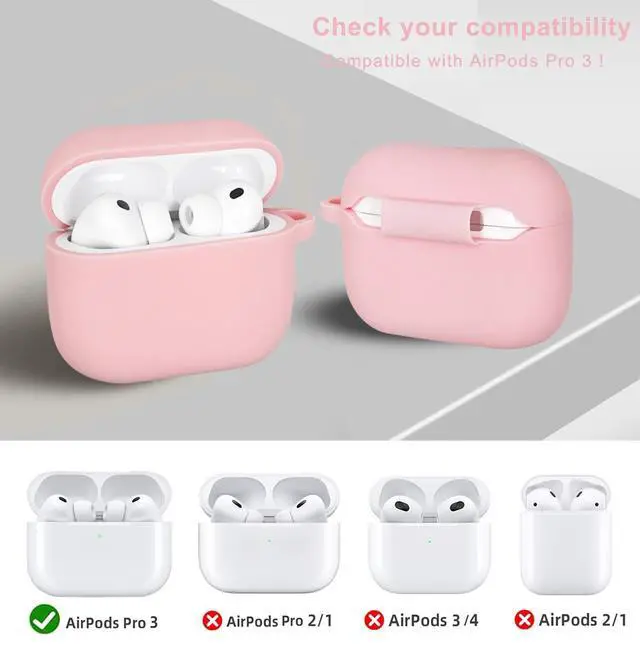 Alt view image 3 of 7 - Compatible with Airpods Pro Case Cover with Bracelet Keychain for Apple Airpod Pro Case (Pink)