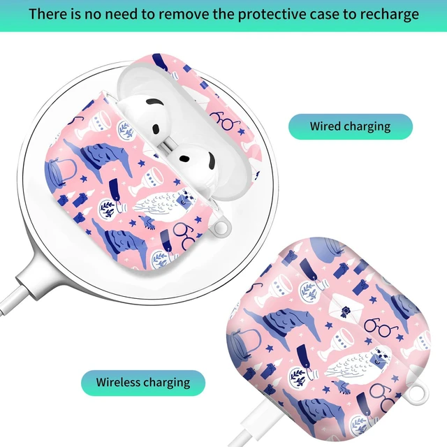 Alt view image 2 of 6 - Compatiable with AirPod 4 Protective Case 2024, Soft Protective Case with Keychain for Women,Cute Shockproof Charging Case Cover for AirPod 4(Owl Wizard Hat)