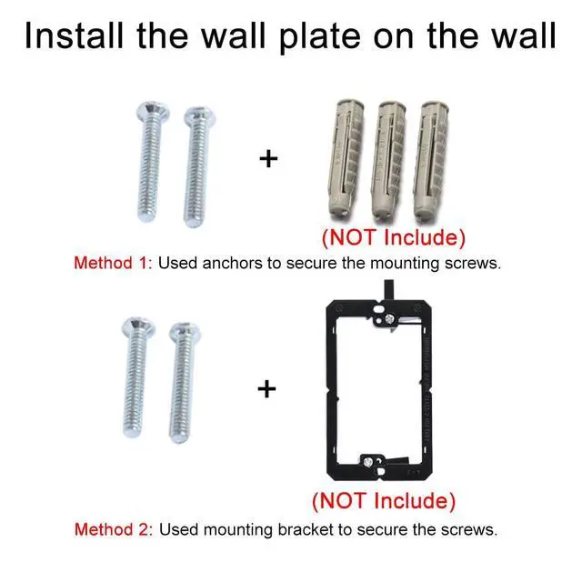 Alt view image 4 of 4 - 1 HDMI and 2 CAT6 Ethernet Wall Plate White - Single Gang 4K/8K HDTV Port and RJ45 Keystone Jack Pass Through Cover Plate for HDMI/Network Cable