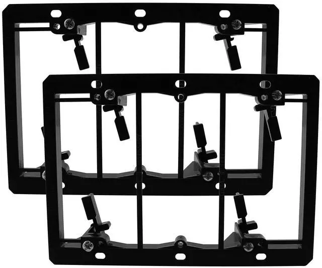 Main image of 2PCS 3-Gang Low Voltage Mounting Bracket Multipurpose Drywall Mounting Bracket for Wall Plate of Telephone Wires, Network Cables, HDMI, Coaxial, Speaker Cables