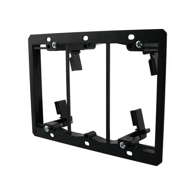 Alt view image 2 of 4 - 2PCS 3-Gang Low Voltage Mounting Bracket Multipurpose Drywall Mounting Bracket for Wall Plate of Telephone Wires, Network Cables, HDMI, Coaxial, Speaker Cables