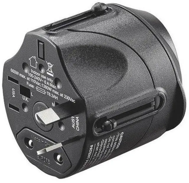 Alt view image 2 of 6 - All-in-One Ground Travel Adapter Converter Series with USB Ports (Universal Travel Adapter)