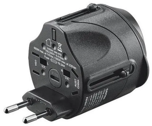 Alt view image 5 of 6 - All-in-One Ground Travel Adapter Converter Series with USB Ports (Universal Travel Adapter)