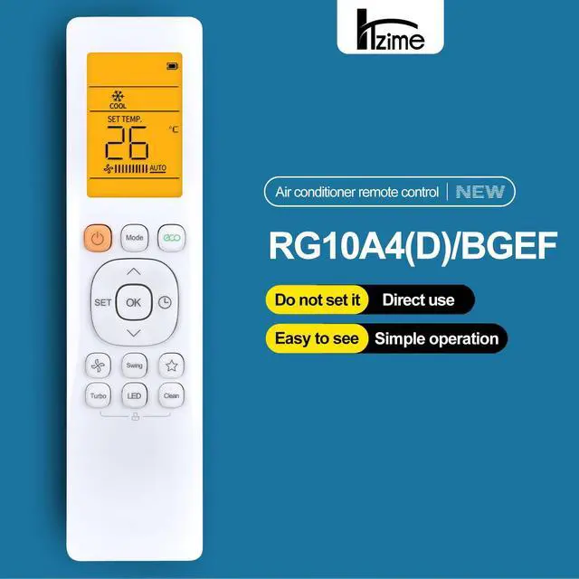 Alt view image 2 of 7 - Remote Control for Samsung/Pioneer/Elgin/Midea/SENVILLE Air Conditioner | RG10A4(D)/BGEF