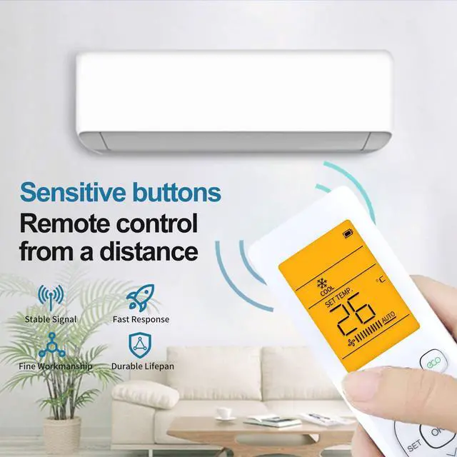 Alt view image 3 of 7 - Remote Control for Samsung/Pioneer/Elgin/Midea/SENVILLE Air Conditioner | RG10A4(D)/BGEF