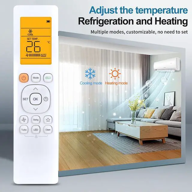 Alt view image 5 of 7 - Remote Control for Samsung/Pioneer/Elgin/Midea/SENVILLE Air Conditioner | RG10A4(D)/BGEF