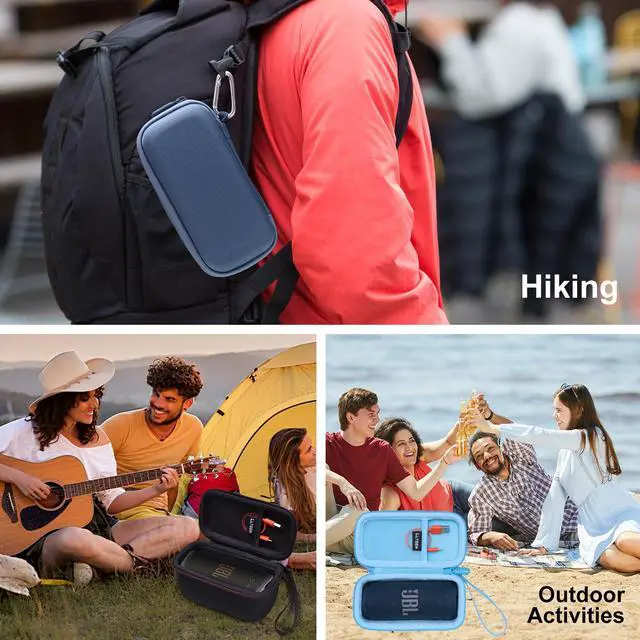 Alt view image 6 of 7 - LTGEM Case for JBL Grip Portable Bluetooth Speaker | Hard EVA Shell, Water-Resistant, Shock Protection, Scratch-Resistant Interior, Portable Travel Storage Case Only