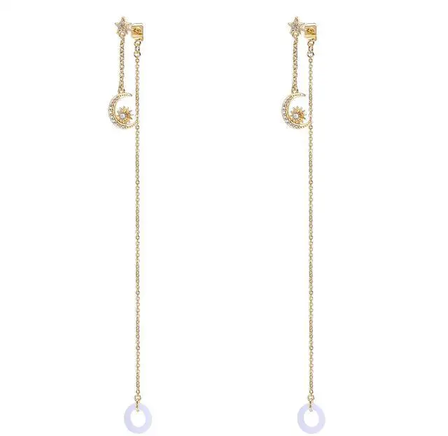 Main image of Anti-lost Holder Earrings for AirPods 14K Gold Plated Wireless Earbuds Earrings Dangle Earring Wireless Earphone Holder Strap Compatible with AirPods Pro 1 & 2 (Ear Stud-1)