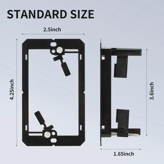Alt view image 3 of 6 - Brush Wall Plates with Mounting Brackets for Cables Pass Through | 5 Packs,1 Gang,HDMI Wall Plate,Wall Plate for in Wall Cable Management