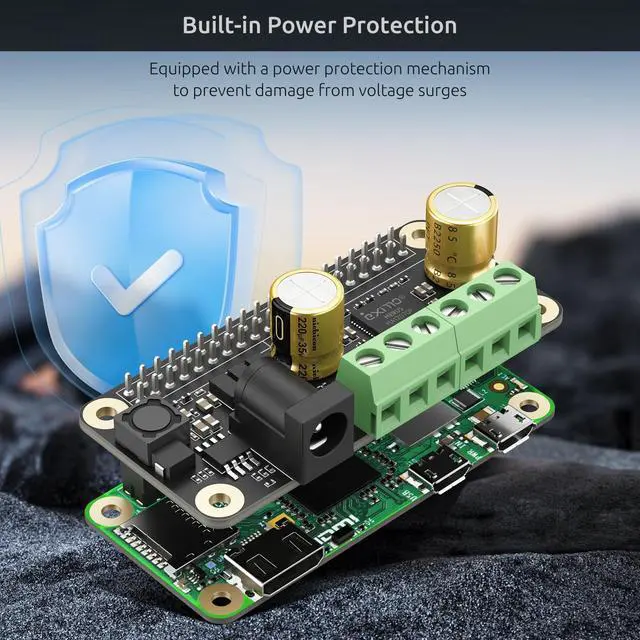 Alt view image 5 of 7 - Audio Amplifier 2x80W Peak Output Class D HiFi AMP Pro Mini Hat 192KHz/24bit MA12070P for Raspberry Pi 5/4/Zero 2W Support Volumio, MoOde, Raspbian, LibreELEC