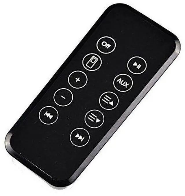 Alt view image 3 of 3 - Remote Control Compatible with Bose Sounddock 10 AM316536 AM314136 Bose Sounddock Series II,Series III, Portable HAS AUX Button for aux inputs with CR2025 Battery Silicone Button Key Design