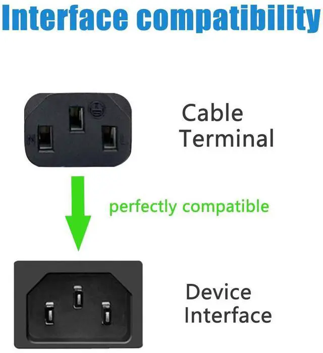 Alt view image 5 of 7 - AC Power Cord Replacement for Rockville Rock Shaker 8 Subwoofer Power GIG RPG-8 RBG15FA/RBG18FA/BPA15/BPA10/BPA12/BPA8 Speaker 3 Prong 8ft C13 Cable