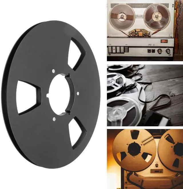 Alt view image 2 of 7 - 10.5 Inch Empty Takeup Reel, 3-Hole Sound Tape Spool | Universal 1/4 Inch Open Reel Replacement Part, Tape Recorder Accessory