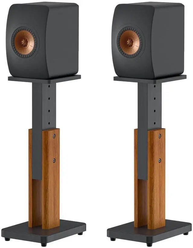 Main image of Height Adjustable Speaker Stands Pair for KEF LS50 Meta, LS50 Stand - Heavy Duty Wood Grain Floor Stand for KEF LS50 Meta, LS50 Wireless II Speaker Stand Hold Up to 50 LBS