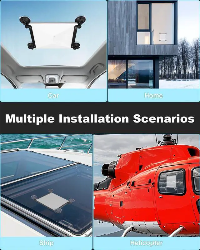 Alt view image 5 of 6 - Carbon Steel Brackets Mount for Starlink Mini | Heavy-Duty Suction Cups, Secure Satellite Mounting Kit for Cars/RVs/Boats/Road Trips