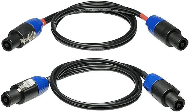 Alt view image 3 of 6 - CESS-114-3f Speaker Cable Speakon Plug Male to Male 12 Gauge Cable, 2 Pack (3 Feet)