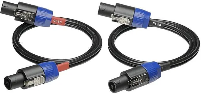 Alt view image 4 of 6 - CESS-114-3f Speaker Cable Speakon Plug Male to Male 12 Gauge Cable, 2 Pack (3 Feet)