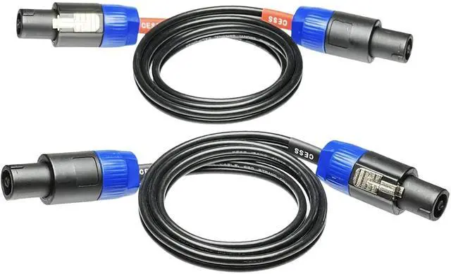 Alt view image 5 of 6 - CESS-114-3f Speaker Cable Speakon Plug Male to Male 12 Gauge Cable, 2 Pack (3 Feet)