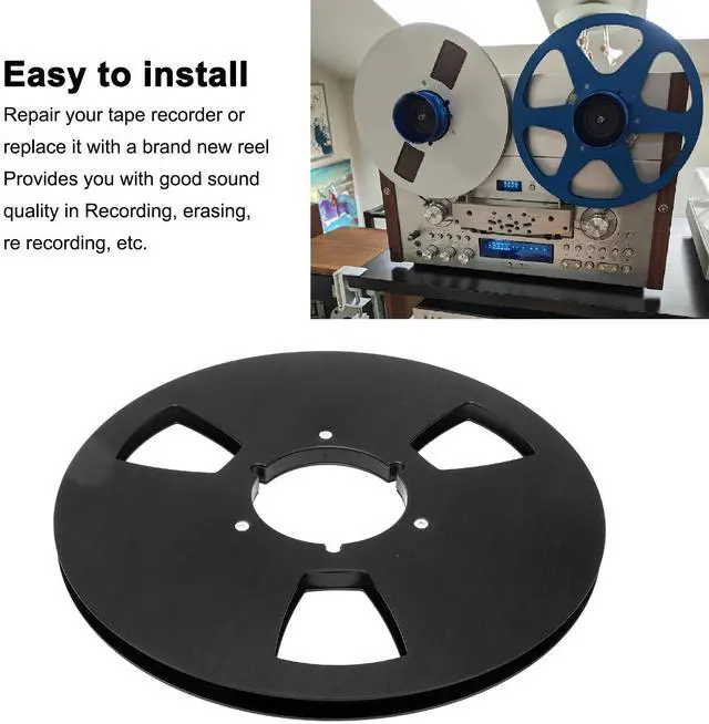 Alt view image 7 of 7 - 10.5 Inch Empty Takeup Reel, 3-Hole Sound Tape Spool | Universal 1/4 Inch Open Reel Replacement Part, Tape Recorder Accessory