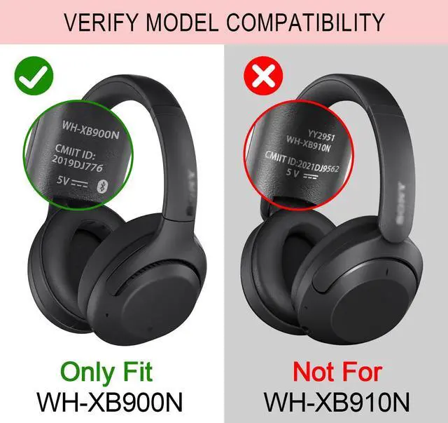 Alt view image 3 of 7 - GVOEARS Ear Pads for Sony WH-XB900N / WH-CH710N / WH-CH720N - Pink | Also for WH-RF400 / MDR-RF895RK Headphones, Earpads Cushions with Soft Protein Leather, Memory Foam