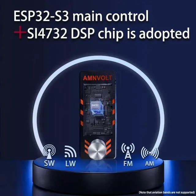 Alt view image 3 of 6 - New Upgraded Portable SI4732 Mini Radio with Has Built-in Headphone Amplifier and Hi-Z,1.9 Inch IPS Color Screen and Exquisite PC Shell,Portable AM FM LSB USB Pocket Radios Receiver