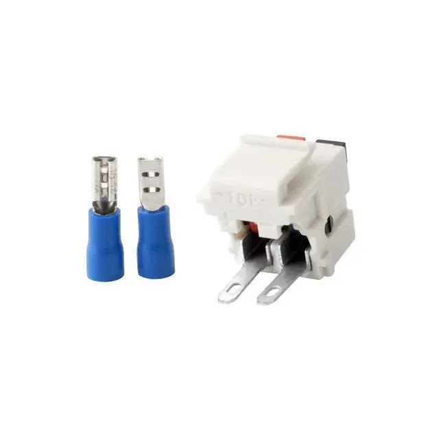 Alt view image 2 of 2 - Speaker Keystone Jack Spring Loaded Speaker Jack for Keystone Wall Plate, Female to Female, for Home Theater Wall Plates - White (12 Pack)