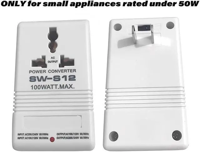 Alt view image 3 of 7 - 100W Two-Way Voltage Converter, AC 110V to 220V Step Up Voltage Converter, AC 220V & 110V Step Down Transformer, Universal Power Adapter Socket for Travel RV Camping, Small Appliances <50W