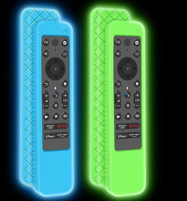 Main image of Silicone Cover Case for Sony RMF-TX920U Remote -Glow Green+Blue | Anti Slip Protective Sleeve for Sony RMF-TX910U RMF-TX900URMF-TX810U RMF-TX800U Universal Remote Control,Glow in the Dark