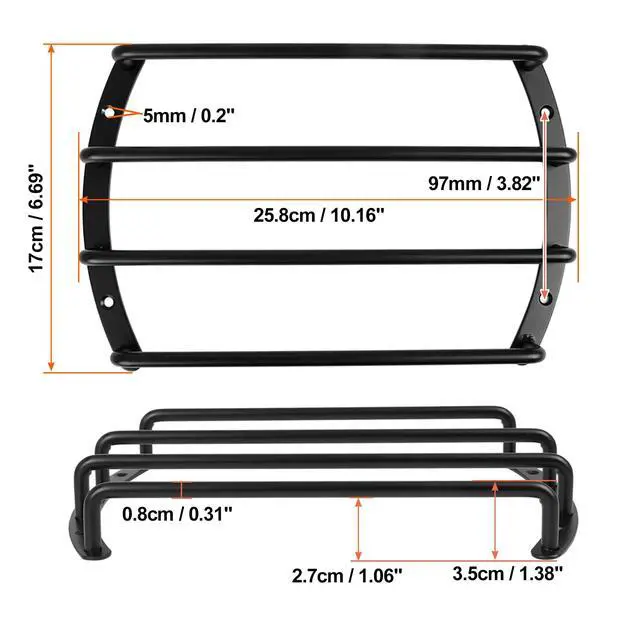 Alt view image 3 of 6 - Universal 8 Inch Black Metal Car Auto Bar Grille Subwoofer Speaker Grill Cover Guard