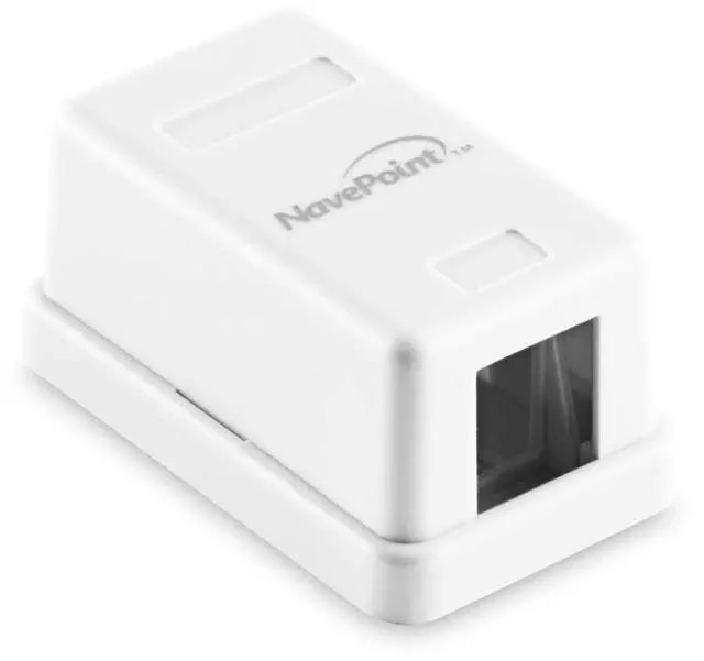 Main image of Keystone Jack Surface-Mount Box 1-Port White, 10-Pack
