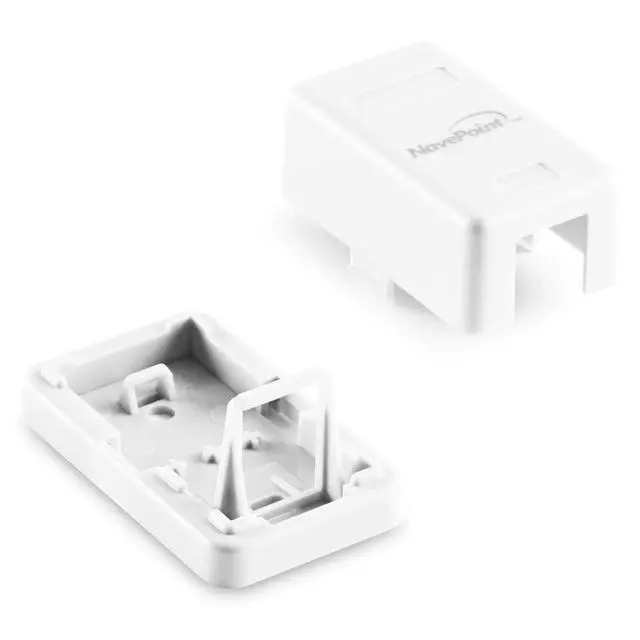 Alt view image 3 of 6 - Keystone Jack Surface-Mount Box 1-Port White, 10-Pack