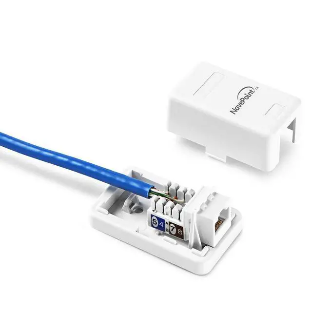 Alt view image 5 of 6 - Keystone Jack Surface-Mount Box 1-Port White, 10-Pack