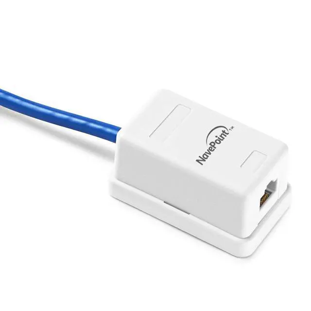 Alt view image 6 of 6 - Keystone Jack Surface-Mount Box 1-Port White, 10-Pack