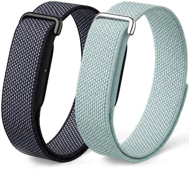 Main image of 2 Pack Nylon Sport Band Compatible with Google Fitbit Air | Hook & Loop Adjustable Bands Only for Fit Bit Air, Breathable Replacement Straps for Men Women