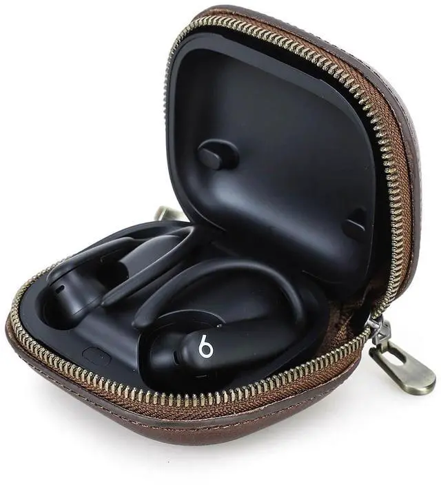 Main image of Leather Case Replacement for Beats Powerbeats Pro 2 2025,Vegetable-Tanned Cowhide Leather Portable Travel Case Compatible with Powerbeats Pro 2 Charging(Brown)