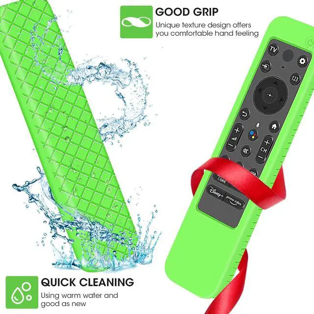 Alt view image 5 of 7 - Silicone Cover Case for Sony RMF-TX920U Remote -Glow Green+Blue | Anti Slip Protective Sleeve for Sony RMF-TX910U RMF-TX900URMF-TX810U RMF-TX800U Universal Remote Control,Glow in the Dark