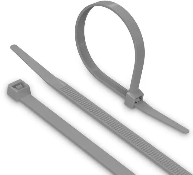 Main image of 11-Inch Zip Ties - Indoor/Outdoor Cable Ties for Cord and Wire Management, No Tools Needed - Strong Nylon Cable Holders 11 IN, 100 Pack, Grey