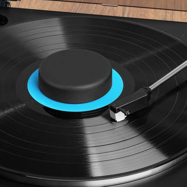 Alt view image 5 of 6 - Record Weight Stabilizer with 45 RPM Adapter for 7" Vinyl & LP | Low Profile to Fits Under Dust Cover
