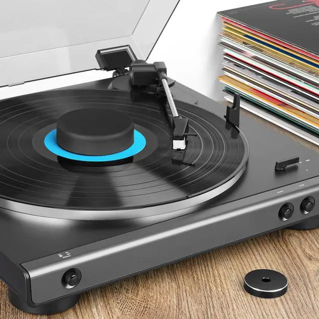 Alt view image 6 of 6 - Record Weight Stabilizer with 45 RPM Adapter for 7" Vinyl & LP | Low Profile to Fits Under Dust Cover