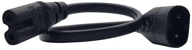Alt view image 2 of 4 - 2PCS IEC C7 to C8 Extension Cable, 0.3M | Widely applicable for laptops, game consoles, audio gear and home appliance short-distance power extension