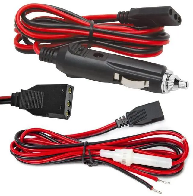 Main image of CB Power Cord 3 Pin Plug Cable 2-Wire 15A Fused Replacement with 12V Car Cigarette Lighter Plug for Cobra Uniden Midland Mobile CB Ham Radio (3PIN 2PACK)