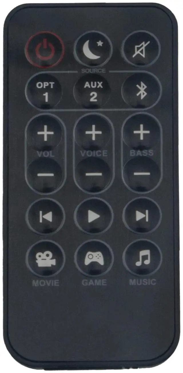 Main image of Replacement Soundbar Remote Control fit for Polk Signa Solo Sound Bar | RE9220-1 RE92201 RTRE92201 S21-021 fit for Polk Audio Signa Solo SIGNASOLO AM9230-A AM9230A