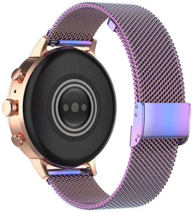 Main image of Metal Bands Compatible with Fitpolo DR06/TOOBUR DR06/FQQ DR06/KEEPONFIT DR05/KIBFLE DR03/YMZ DR03 Stainless Steel Milanese Mesh Loop Strap for DR06 Smartwatch